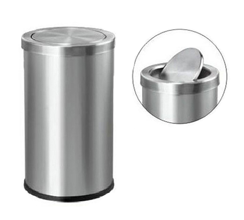 Thùng rác inox nắp lật: bền bỉ, sang trọng và dễ làm sạch.